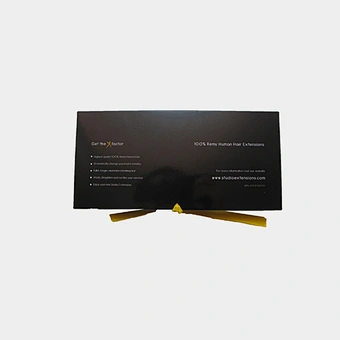 Custom Logo Premium Luxury Black Cardboard Paper Extension Wig Hair Packaging Gift Box